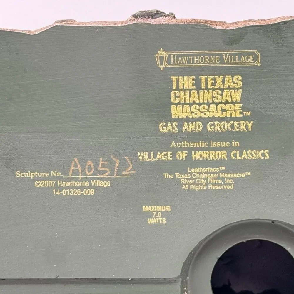 Hawthorne Village Texas Chainsaw Gas and Grocery COA Incomplete Universal Horror